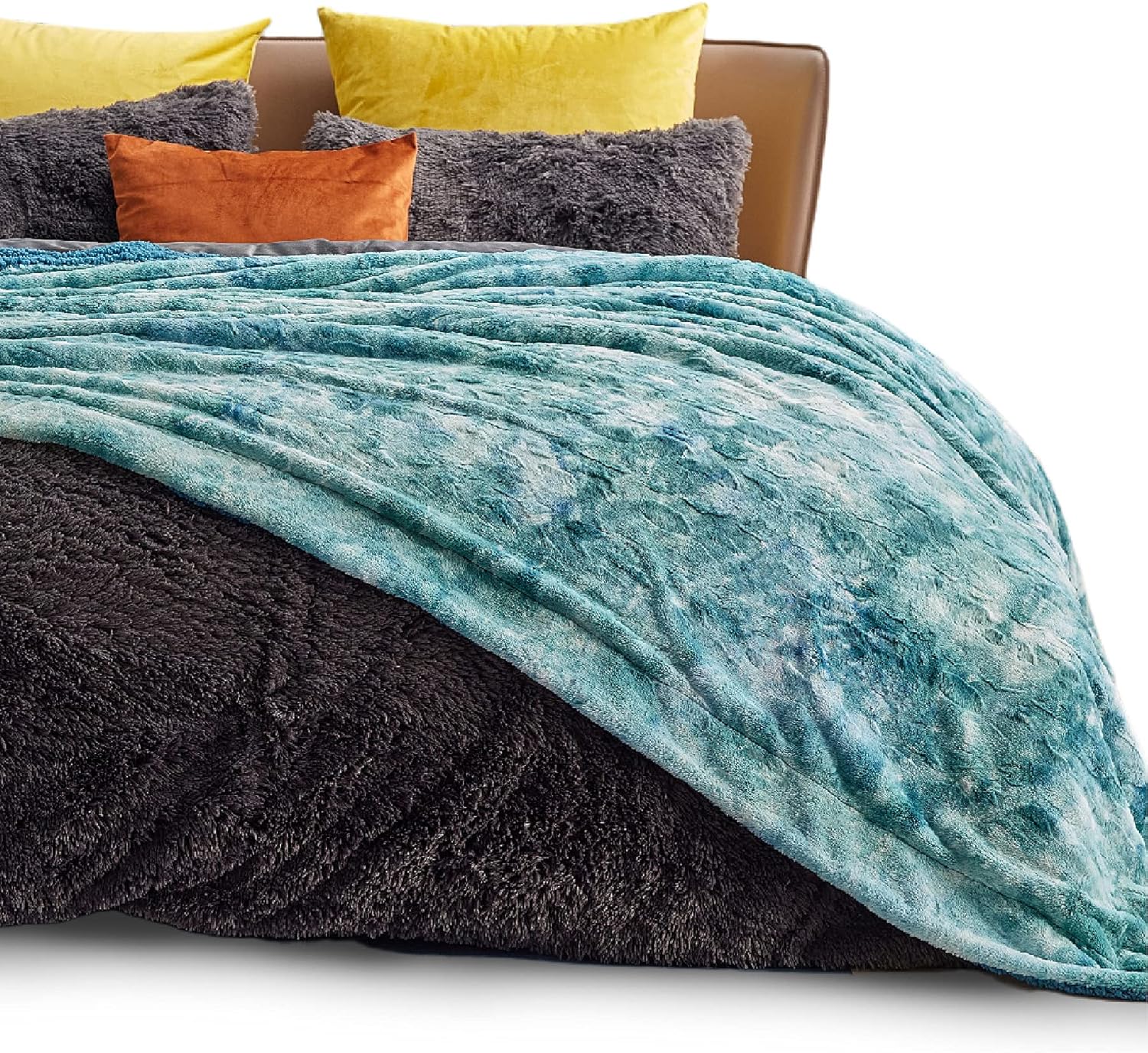 Bedsure Faux Fur Throw Blanket for Couch - Dark Grey Fuzzy Plush Fluffy Soft Sherpa Fleece Blankets and Throws for Sofa and Bed, 50x60 inches : Everything Else