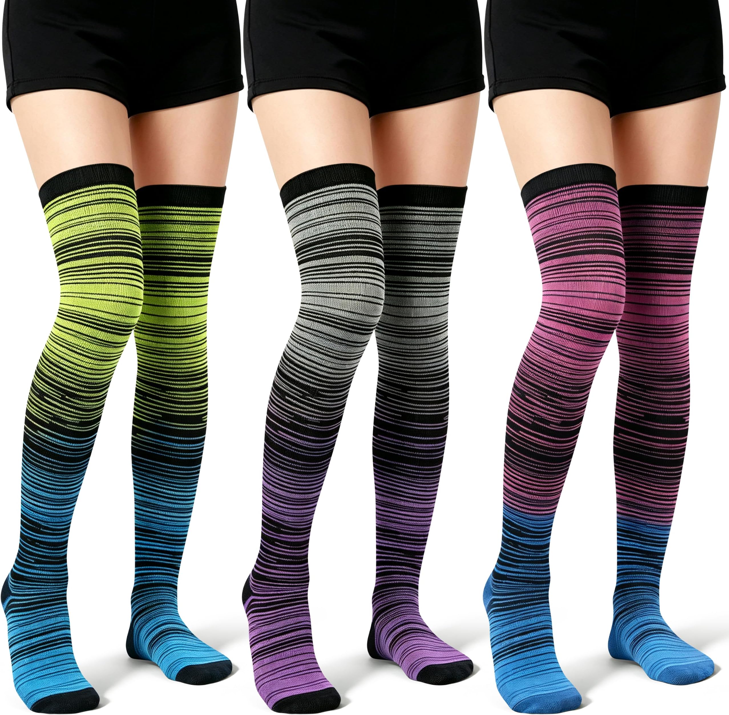Copper Compression Socks (3 Pairs), 15-20 mmhg is BEST Athletic & Medical for Men & Women, Running, Flight, Travel, Nurses - Boost Performance, Blood Circulation & Recovery