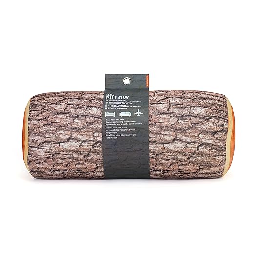 Kikkerland Log Head Rest, 1 Stück (1er Pack), Braun