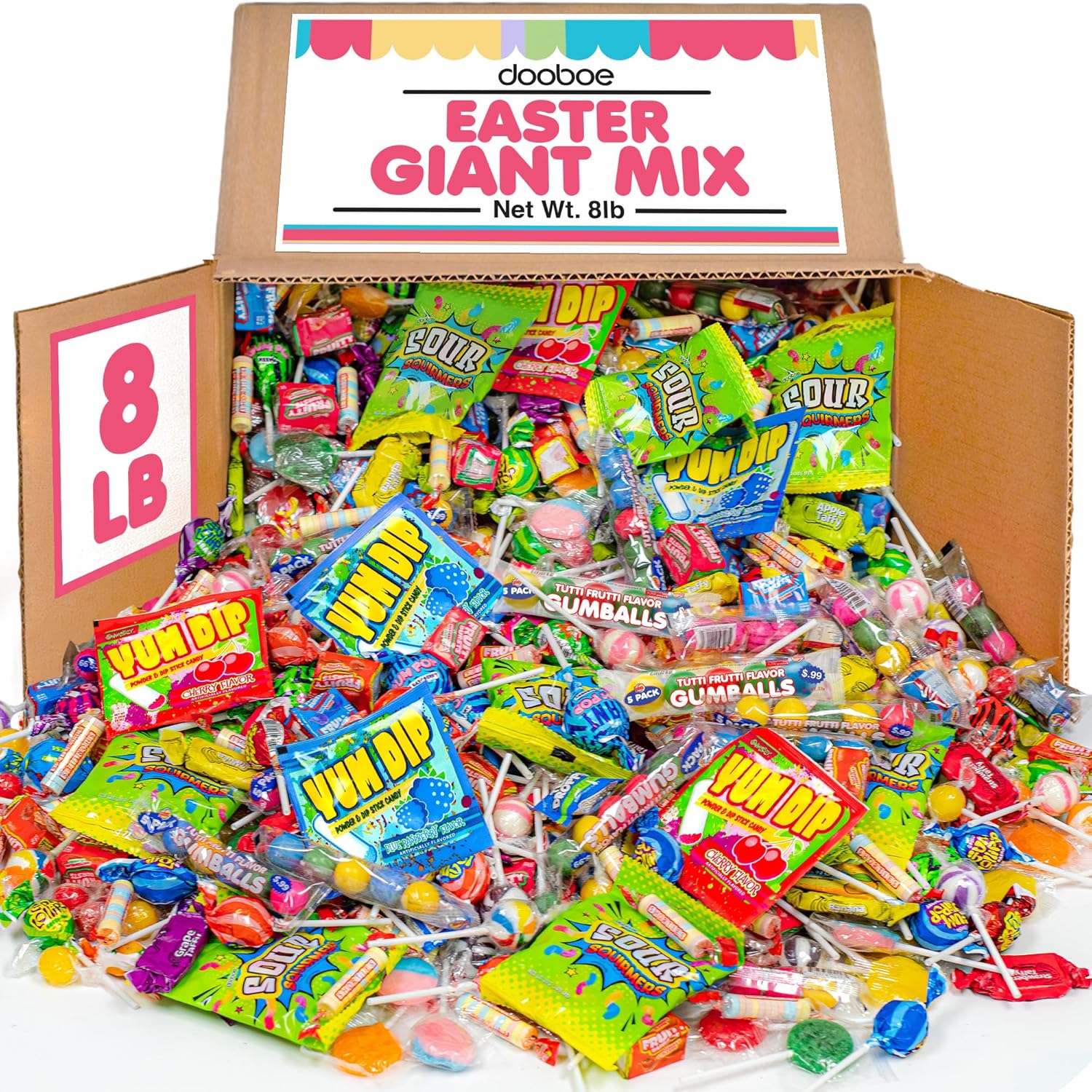 Dooboe - Easter Candy Assortment Bulk - 8 Pounds - Variety Pack Candies - Individually Wrapped Favors - Pinata Filler Candies - Gifting Novelty Candy