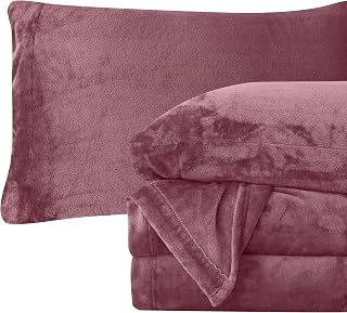 Elegant Comfort Twin XL Velvet Plush Flannel Rose image