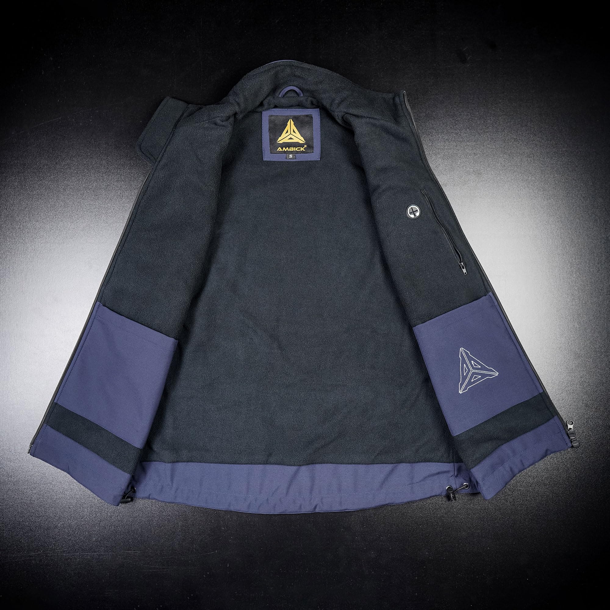Ambick Krayz Gilet d'extérieur Softshell coupe-vent doublé polaire, gilet de course sans manches pour voyage, golf, randonnée
