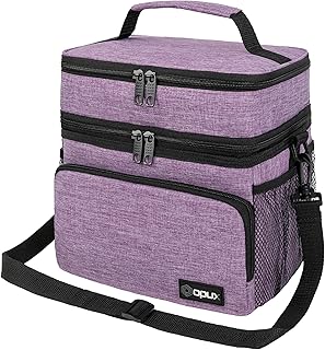 Large Dual Compartment Insulated Lunch Bag