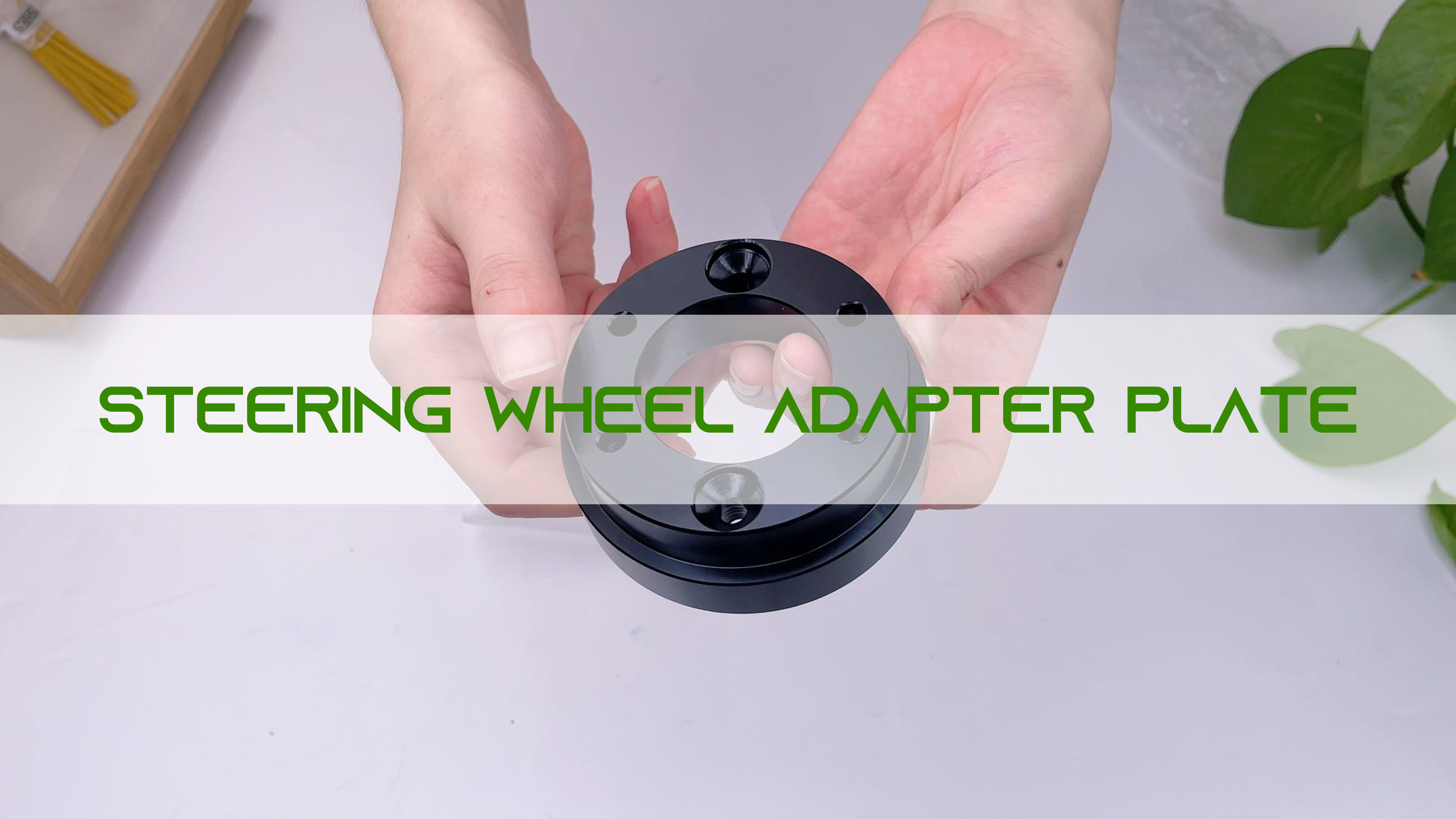 Steering Wheel Accessories Adapter Plate Black CNC Machined Aluminum