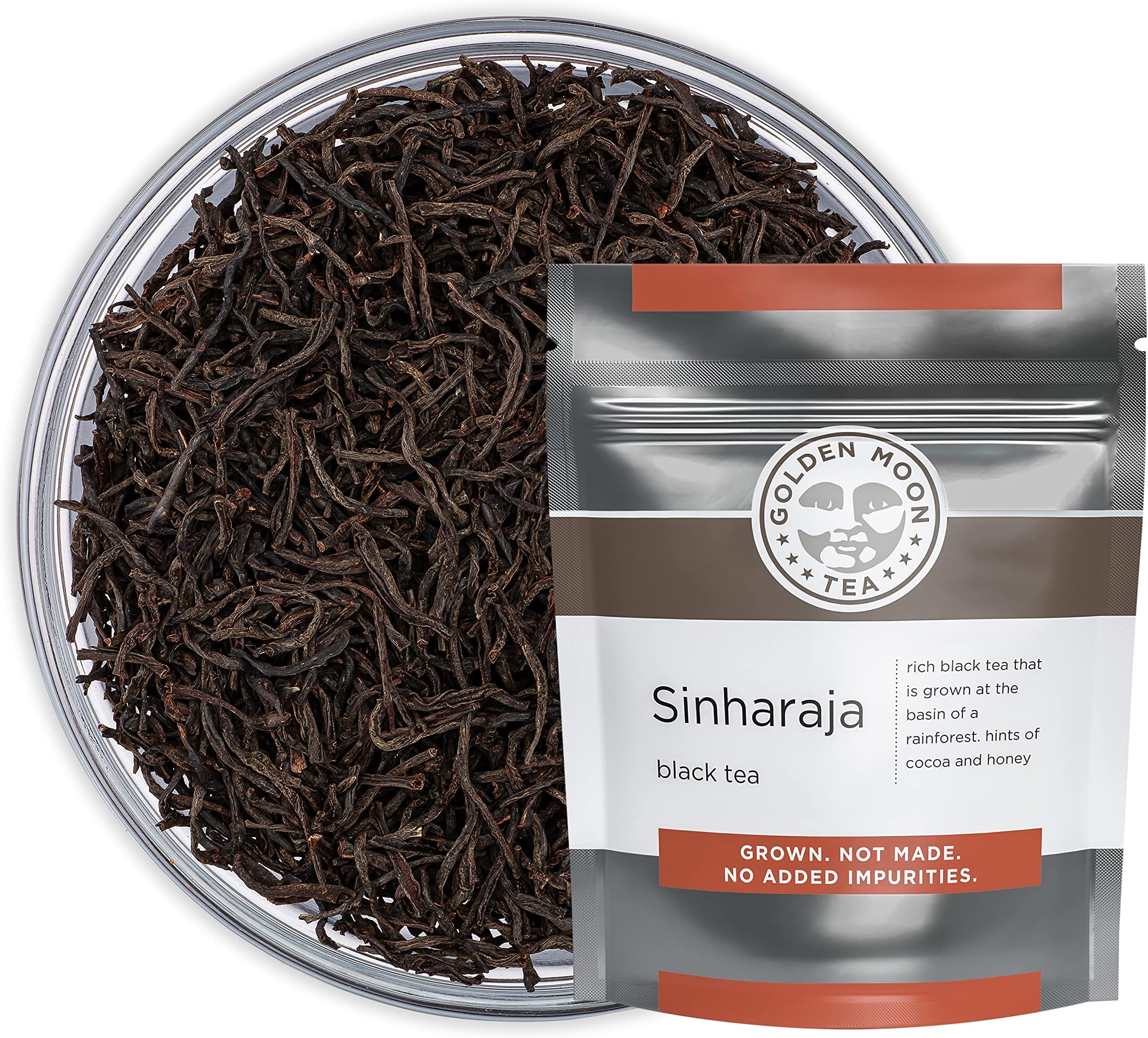 Golden Moon Tea Sinharaja Ceylon Black Tea - Loose Leaf, Non-GMO - 1 Pound (192 Servings)