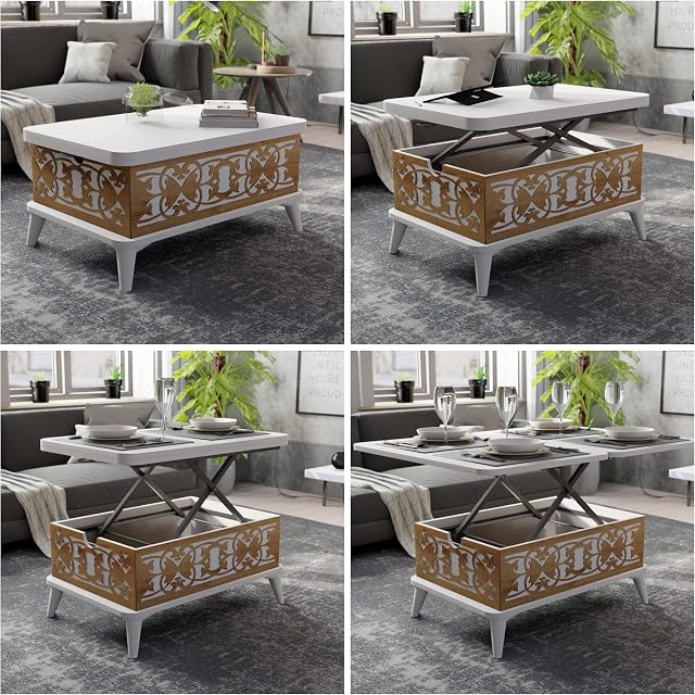 Magic Star Extendable Lift Top Coffee/Dining Table 6 IN 1