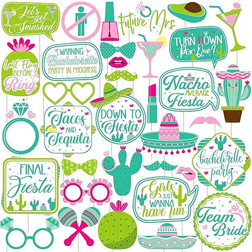 Miniatura 8 de KatchOn, Kit de accesorios para fotos de despedida de soltera, paquete de 35 | Accesorios de cabina de fotos de fiesta mexicana para decoraciones de