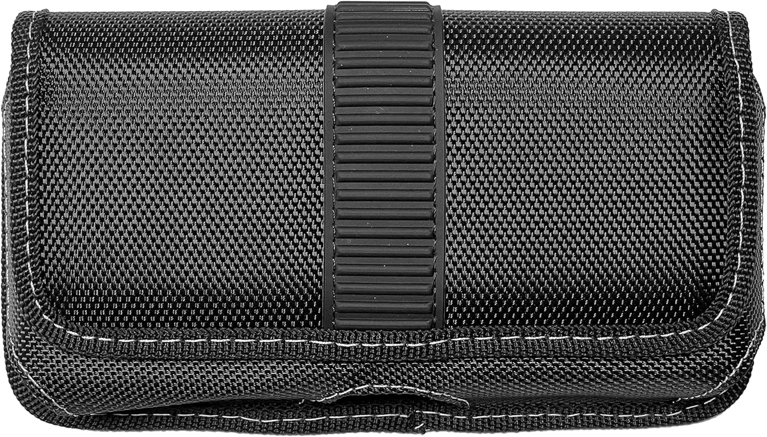 Nylon Cellphone Holster for iPhone SE (2020/2022), 7,8,11 Pro,12 13 14 15 16 17 Samsung Galaxy s23 s24 s25 - Horizontal Case Canvas Waist Carrying Pouch with Belt Clip/Loops, Black - Image 6