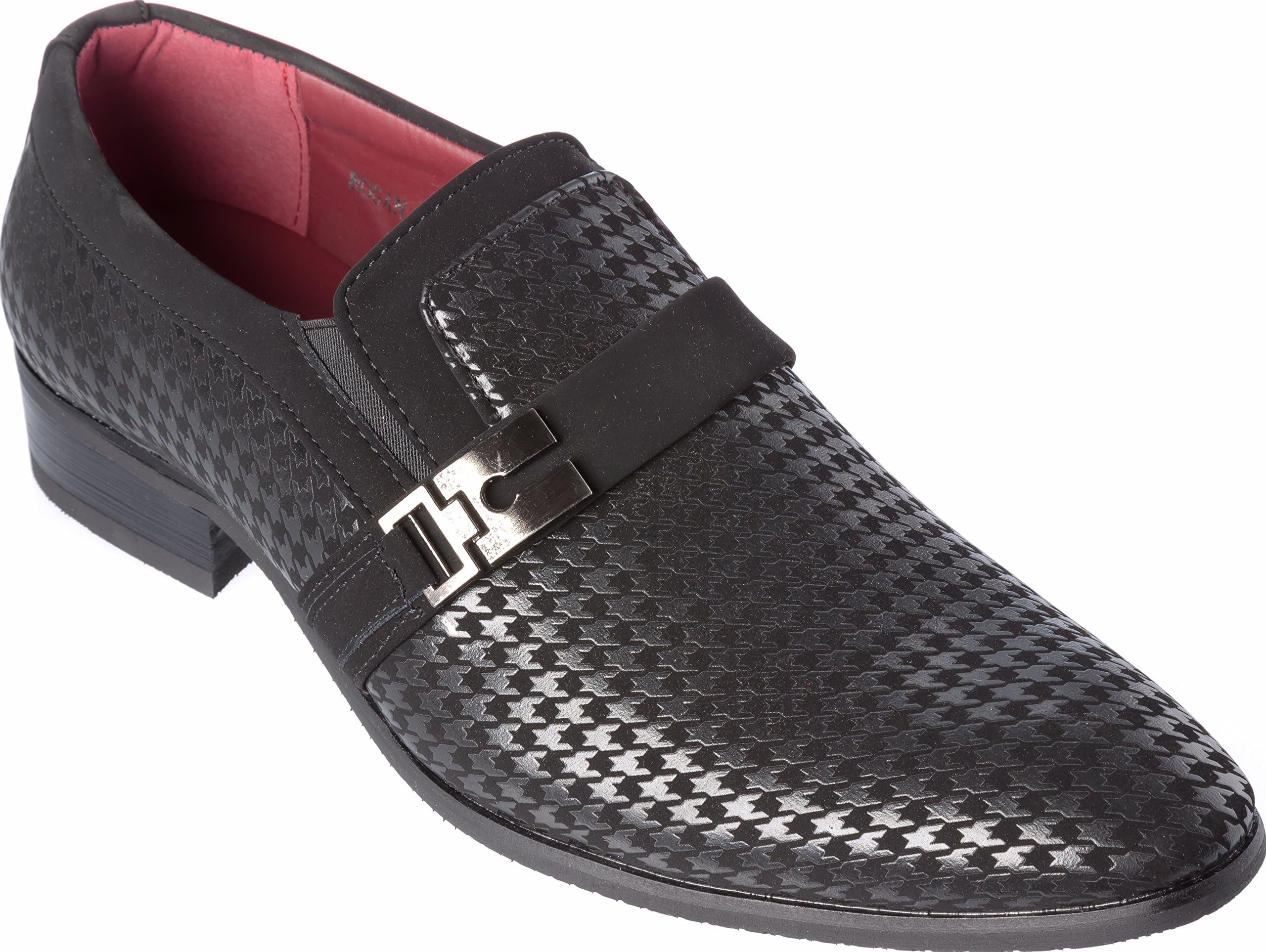 Rogan Mens Slip-On Loafer Black Dress-Shoes Size 11