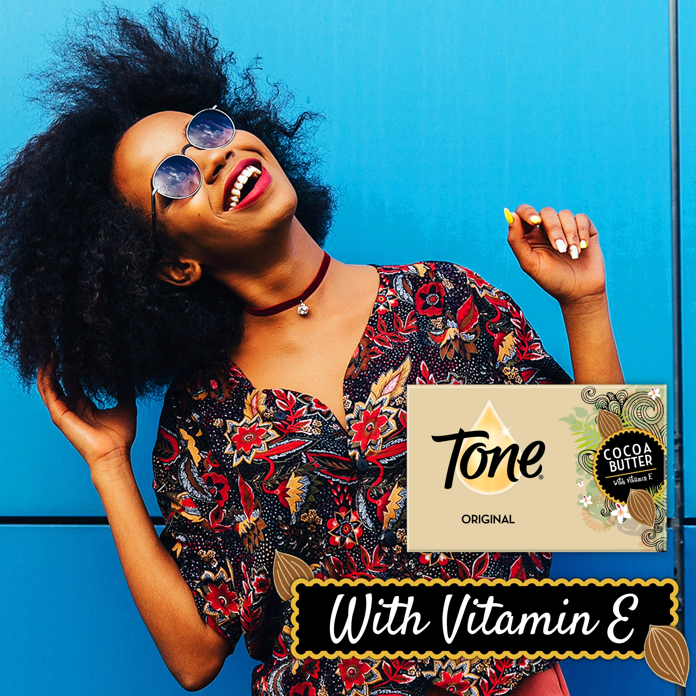 Tone Bath Bars with Cocoa Butter and Botanicals, Original Scent, 6 Bar- 4.25 oz bars Total 722g by Tone