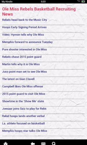 Mississippi Basketball News (Kindle Tablet Edition)