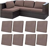 Vista 55 de Juego de 12 fundas de almohada y cojines para exteriores, 8 fundas de asiento + 4 fundas de almohada, fundas elásticas para muebles de patio