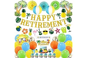 Tropical Hawaiian Luau Retirement Party Decorations 52 Pcs