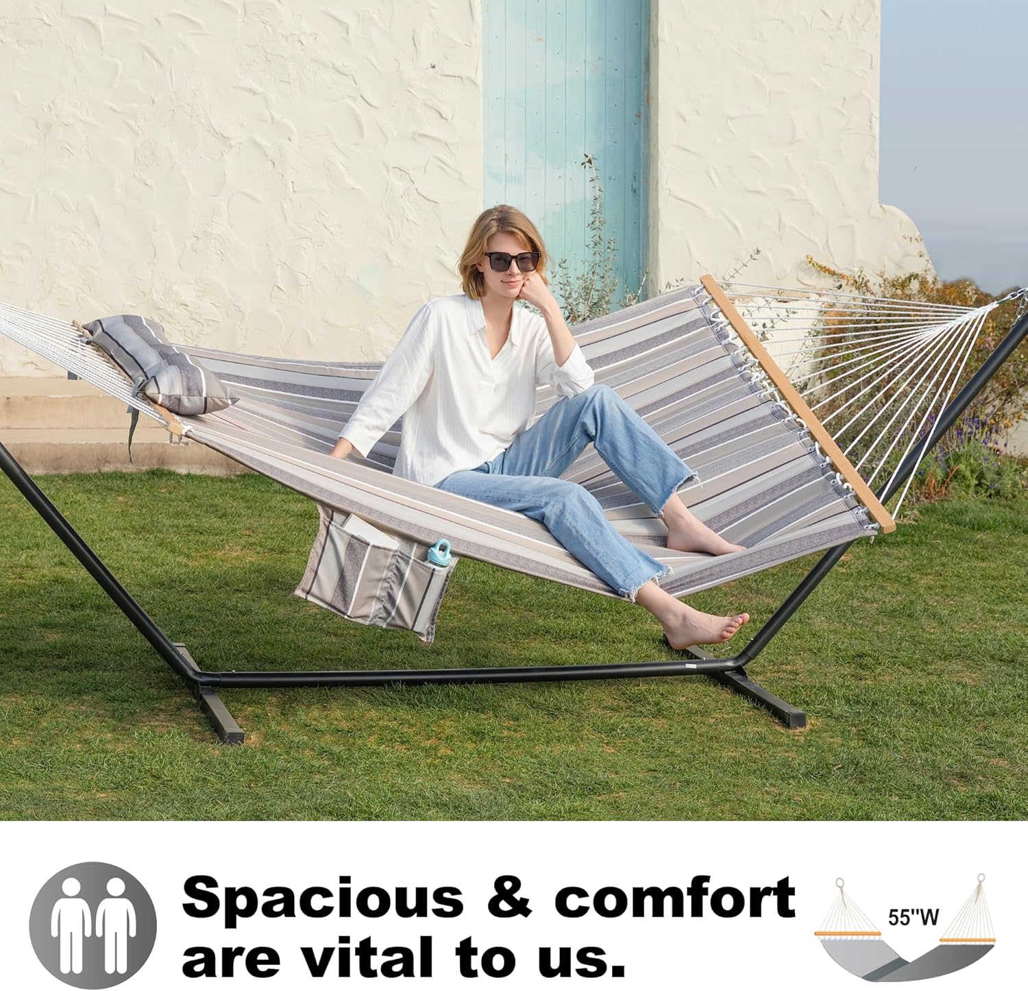 Fabric Hammock with Stand (Peace Dove)