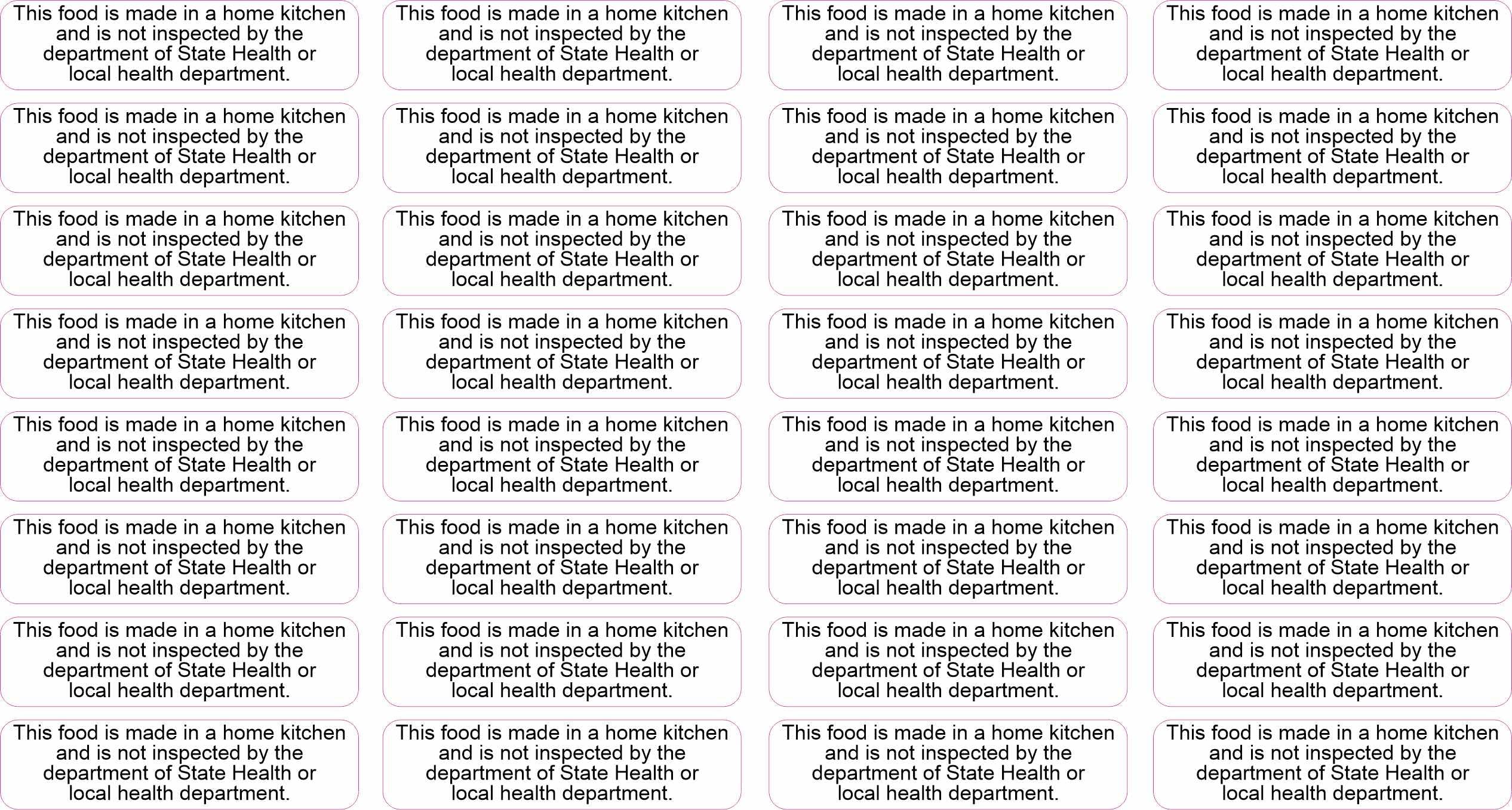 StickerTalk Food Made in Home Kitchen Stickers,