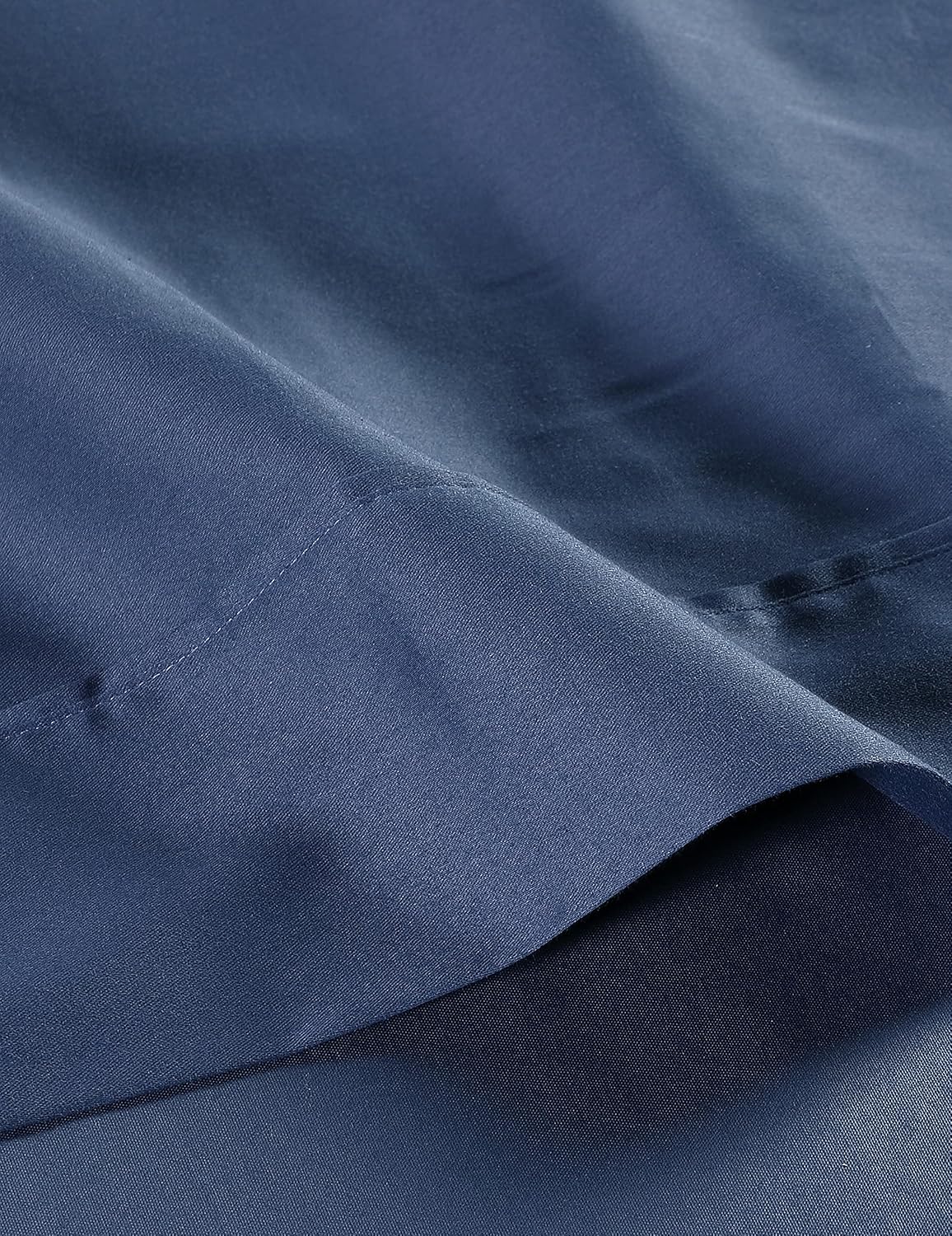Anne Klein Reverie 100% Cotton Solid Sheet Set, Full, Navy
