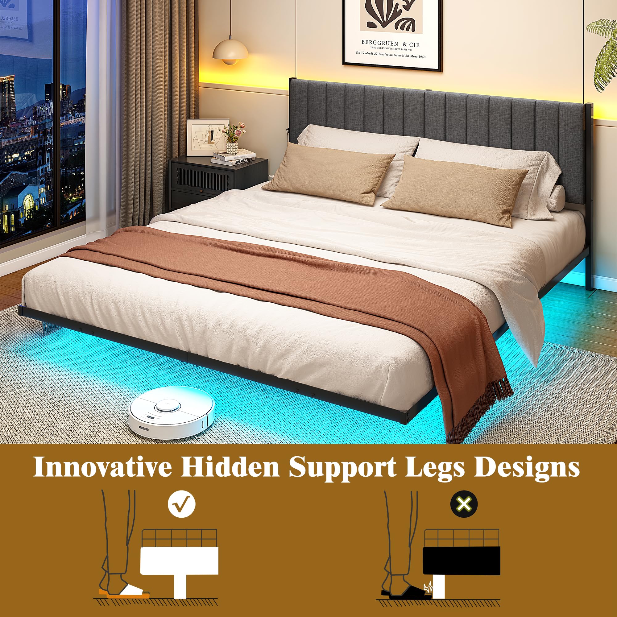 Lit Coffre Adulte 160 X 200 Cm Avec Sommier à Lattes, Rangement