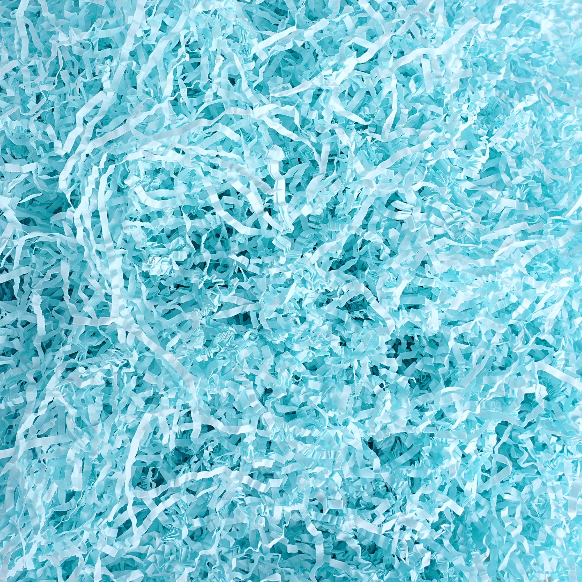 Uptotop 4 oz Blue Crinkle Cut Paper Shred Filler for Gift Basket Filling Birthday Wedding Christmas Thanksgiving Mother's Day