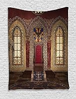 Vista 141 de Ambesonne Tapiz de palmera, impresión de imagen de atardecer tropical, estilo vintage, playa de verano, para colgar en la pared para dormitorio