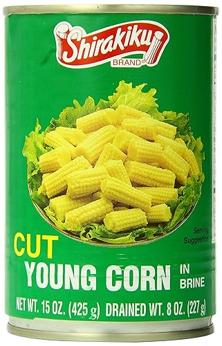 Miniatura 1 de shirakiku Cut Young maíz en salmuera, 15-ounce (Pack de 12)