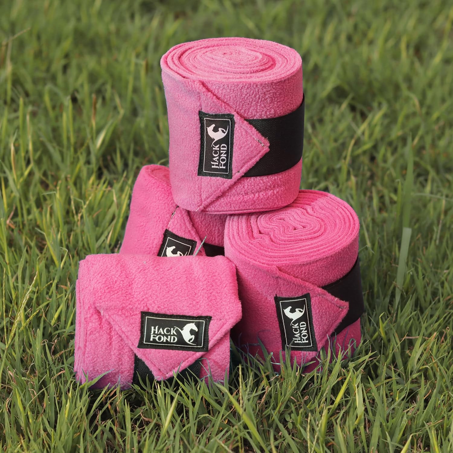 Horse Polo Leg Wraps, Polo Wraps for Horses Set of 4 | 10' Long Fleece Polo Wraps for Horses Set of 4, Horse Leg Bandages, Stable Supplies, Horse Leg Protection - Vivid Cerulean