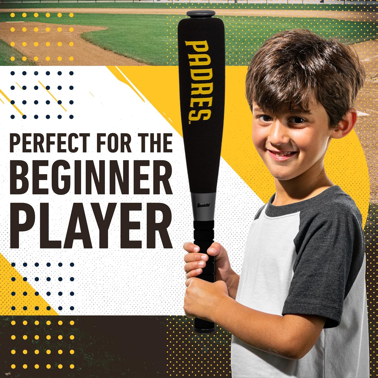 Franklin Sports MLB Jumbo Foam Baseball Bat + Ball Sets - Kids Oversize Foam Baseball Bats + Soft Baseballs - Indoor + Outdoor Youth Baseball Toy - MLB Team Baseball Bat + Ball Sets