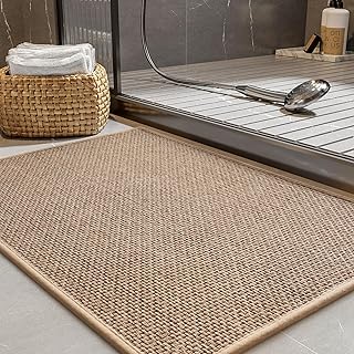 26 Blue Bathroom Ideas That Feel Fresh and Serene 27 PADOOR Non-Slip Bath Mat With Rubber-Backing, Braided Absorbent Machine ...