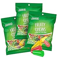 Vista 11 de Colombina Fruity Chews – Surtido de dulces masticables de frutas suaves – Sabores de naranja, uva, fresa, piña y manzana verde – Platos de dulces