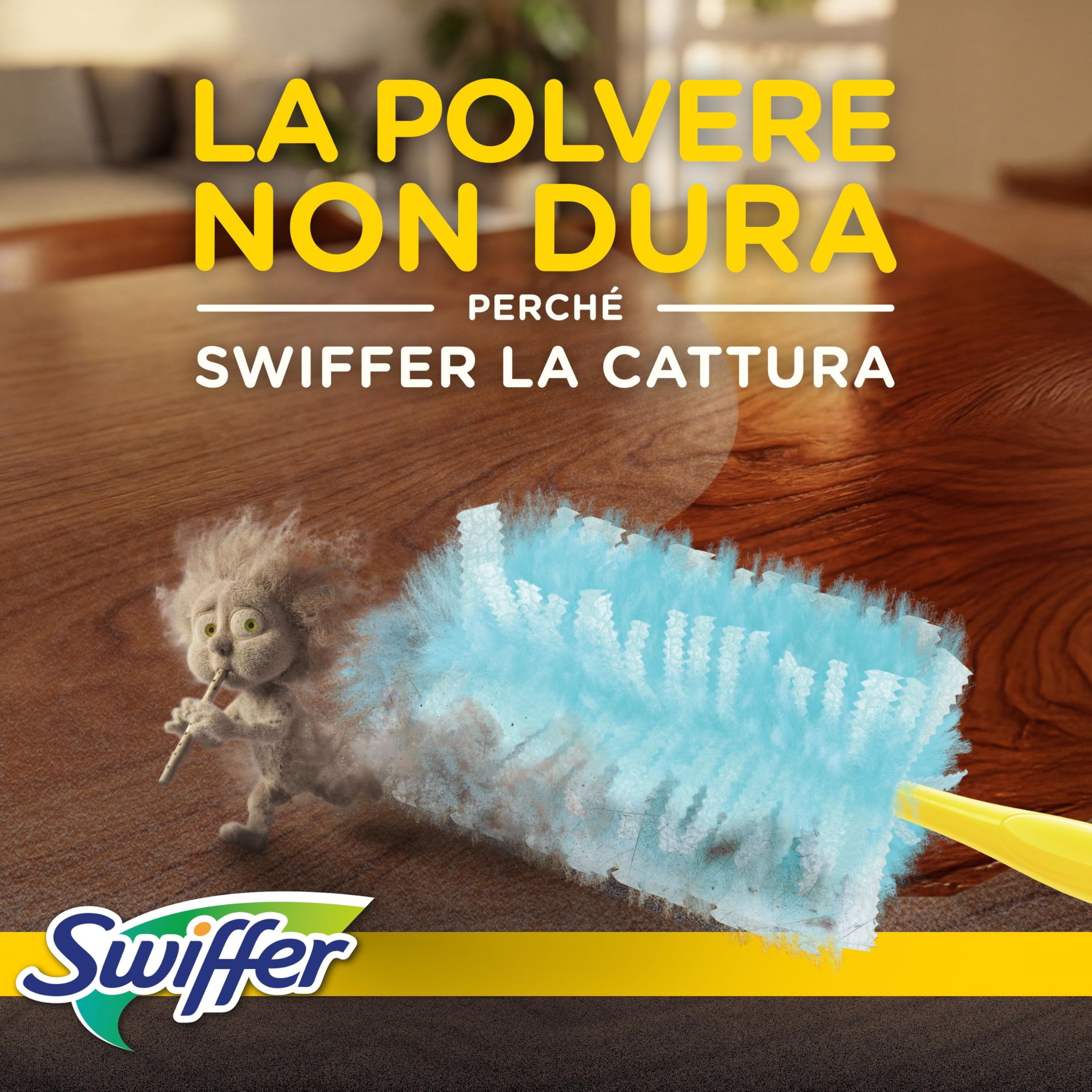Swiffer Duster Piumini Cattura Polvere, 45 Piumini, Cattura e Intrappola Polvere e Sporco, Raggiunge I Punti più Difficili della Casa, Giga Formato