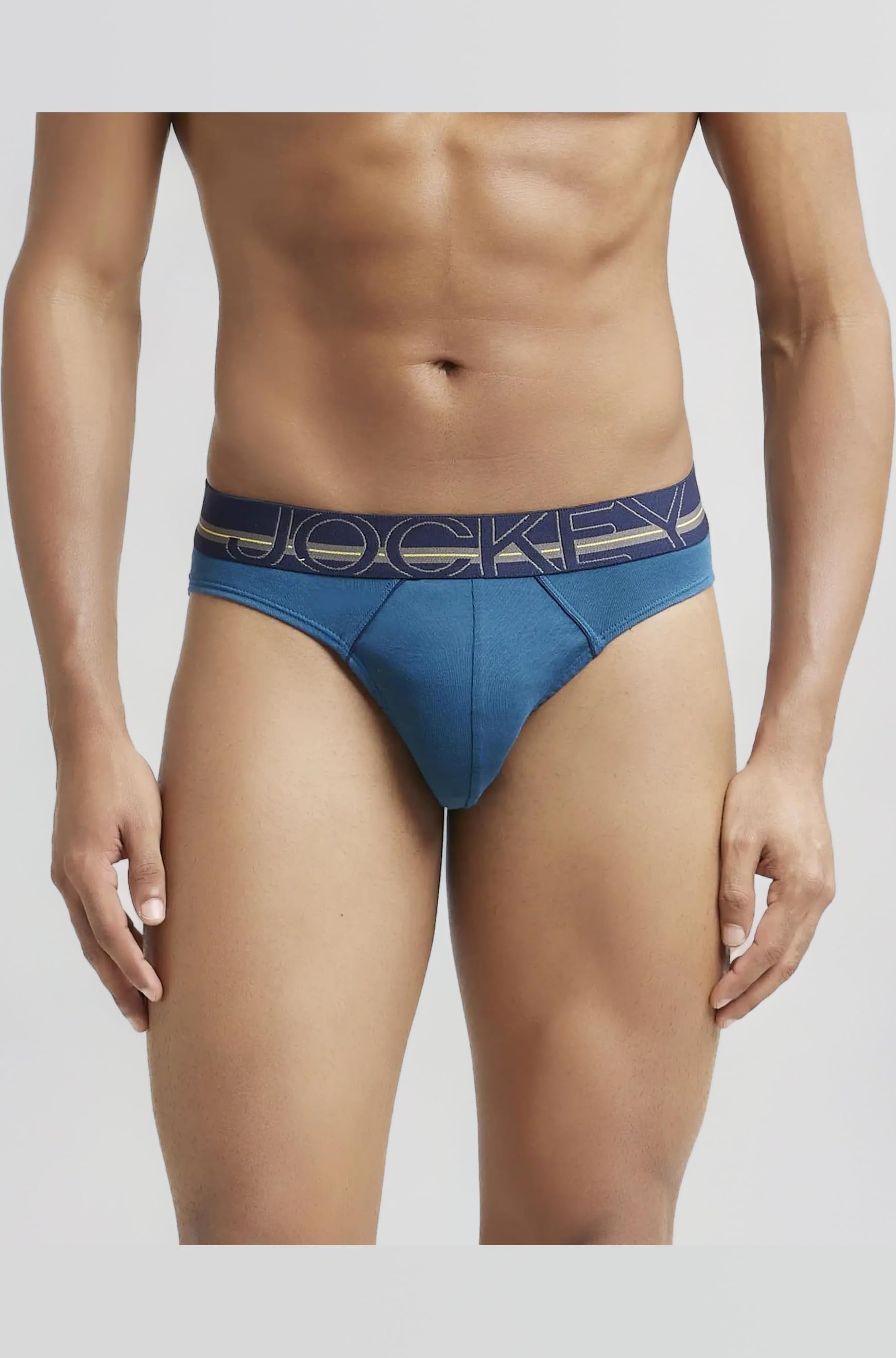 Jockey US17 Men's Super Combed Cotton Rib Solid Brief with Ultrasoft Waistband