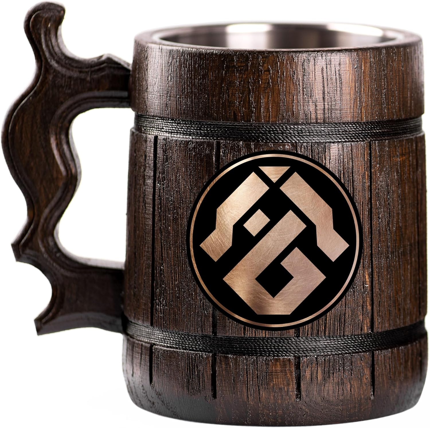 Deep Rock Galactic Scale Brigade Beer Mug, DRG Personalized Stein, Wooden Tankard