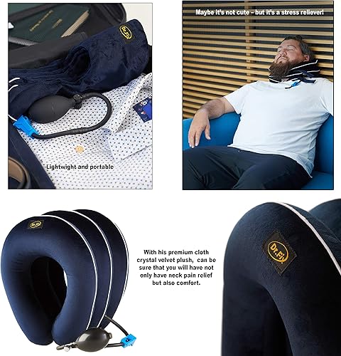 Miniatura 13 de Dr Fix Cervical Neck Traction Device for Instant Neck Pain Relief at Home Elastic Band (Dark Blue, 12-17)