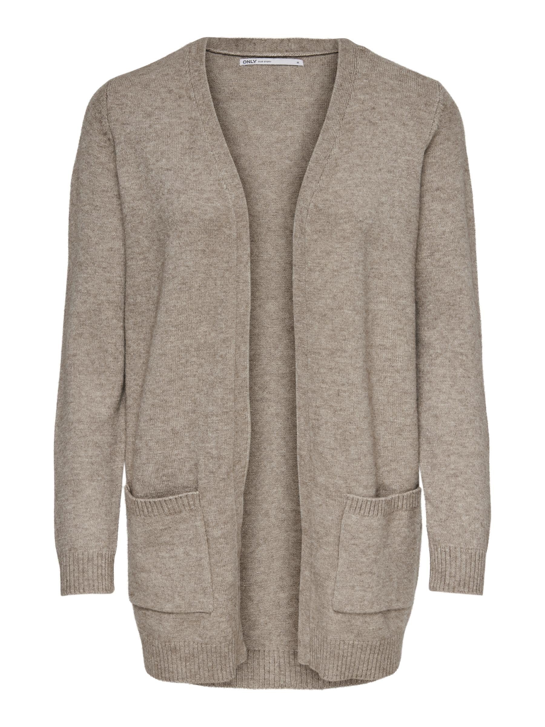ONLY Onllesly L/S Open Cardigan Knt Noos Kardigan Kobiety, Beżowy, XS