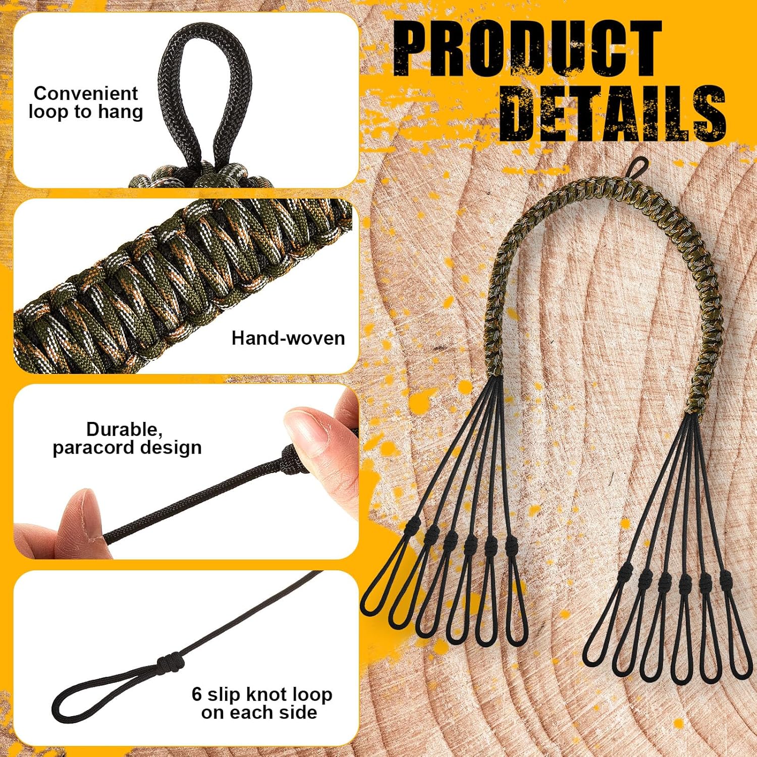 4/2Pcs Duck Strap Game Carrier Duck Hunting Gear Camo Lanyard 12/8 Drops Waterfowl & Goose Hunting Accessories, Bird Call Lanyard Dove Strap Hanger, Outdoor Gear Hunter Gift