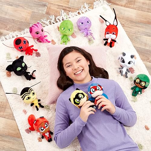 Miniatura 7 de BANDAI Milagroso juguete de peluche Kwami Wayzz de Tales of Ladybug y Cat Noir  Juguete suave Wayzz de 5.9 in  Juguetes súper suaves y tiernos dan