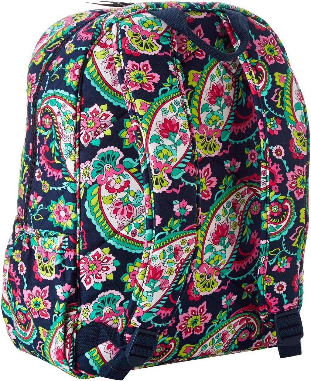 Vera Bradley Laptop Backpack (Updated Version) with Solid Color Interiors (Petal Paisley with Pink Interiors)