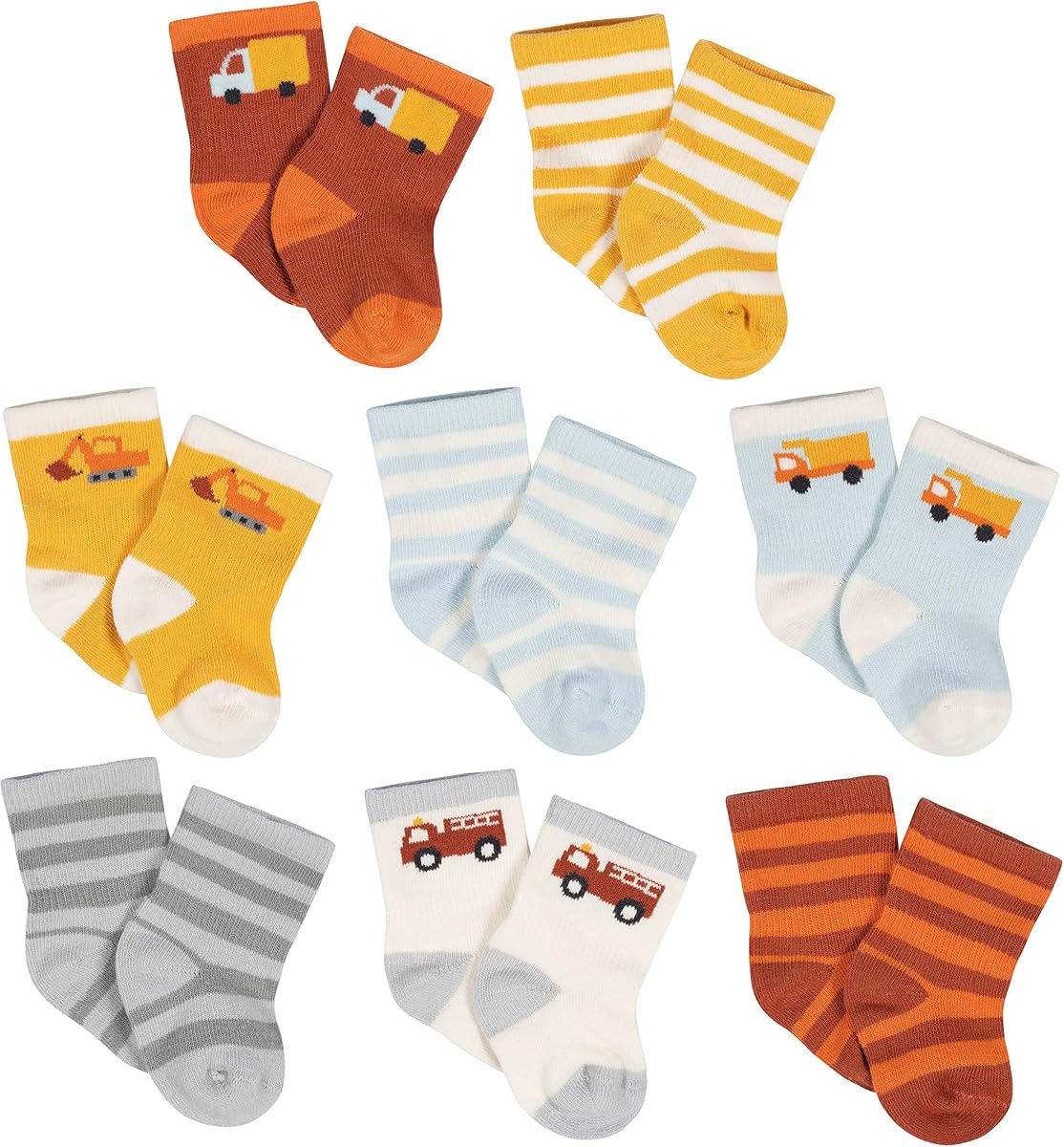 8 pares de calcetines Wiggle Proof para bebésCalcetín informal