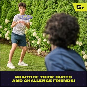 Aerobie Bounce Disc Outdoor Flying Ring Trick Shot Disc for Ages 5+ | Improves Hand-Eye Coordination During Catch Play; Practice Trick Shots and Create Outdoor Games; Works On Ground and Walls