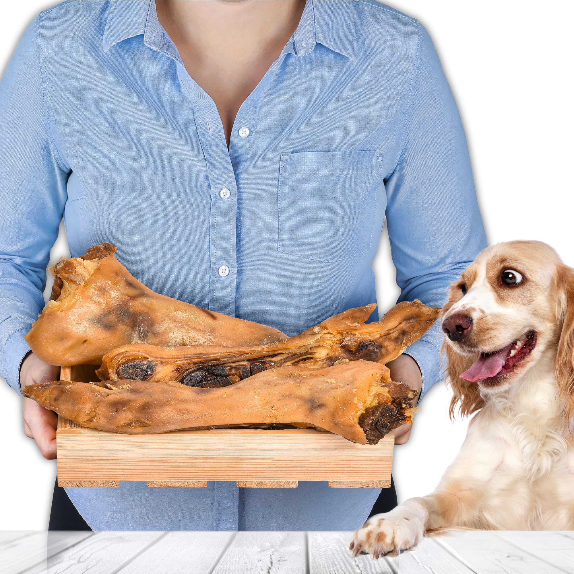 Halved Pig Feet 1kg 3 pcs | Natural Chew Snack for Dogs | Tasty Treat | Premium Quality