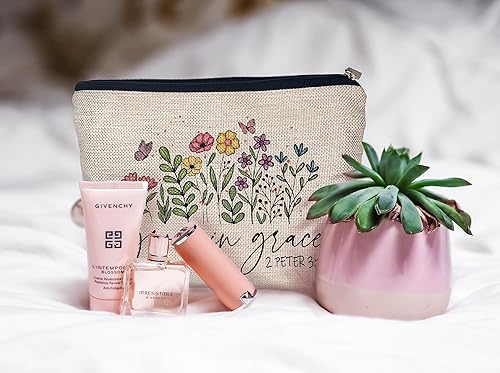 Miniatura 3 de Ayxvt Bolsa de cosméticos God Grant Me Peace, divertida cita cristiana humorística decorativa para mujer, bolsa de maquillaje con cremallera,