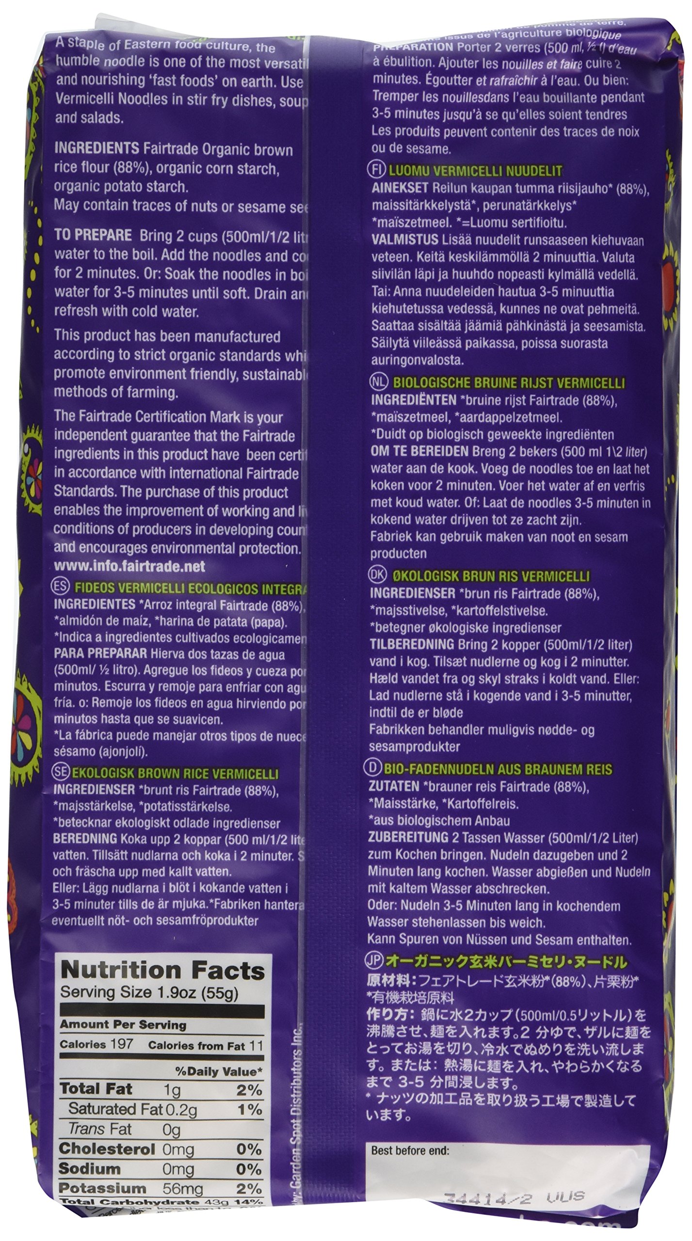 King Soba, Fideos Organicos - 12 x 250 gr (Total 3000 gr)