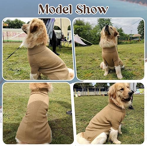 Miniatura 5 de IECOii Suéter XL para perro, ropa de otoño para perros extragrandes, hembras y niños, ropa cálida de disfraz de perrito, ropa de invierno para