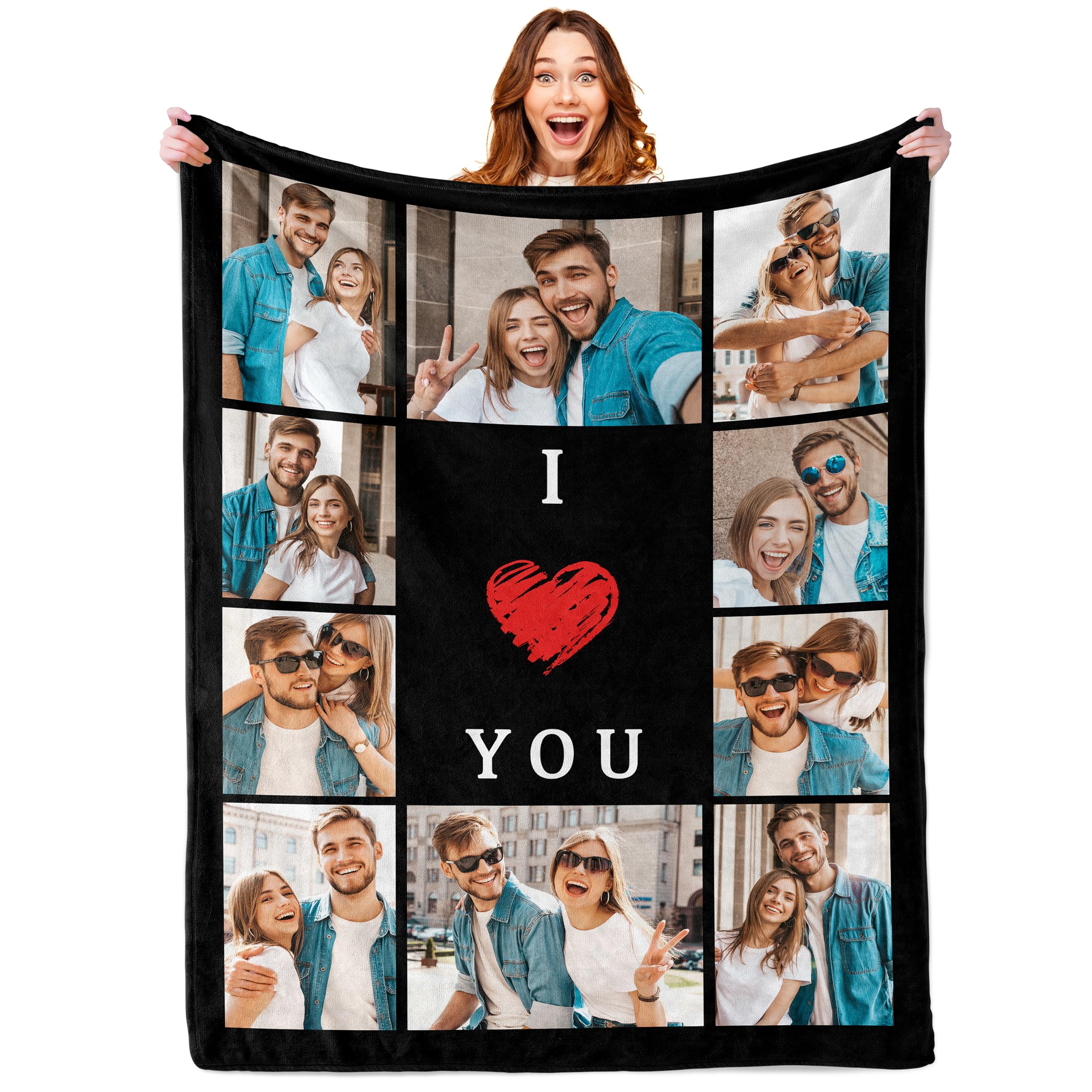 Tingwei Personalisierte Decke mit Foto und Text kuscheldecke,kuscheldeck Baby personalisiert HD-Druck,kuscheldecke mit Foto,Deck personalisiert Foto,Geschenk für Mama,Papa,Paare,Freundin,Freund