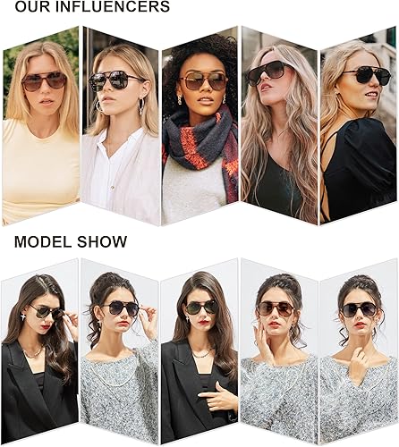 Miniatura 3 de SOJOS Gafas de sol estilo aviador polarizadas retro para mujeres y hombres, clásicos de los años 70, estilo vintage, cuadrados, estilo aviador,