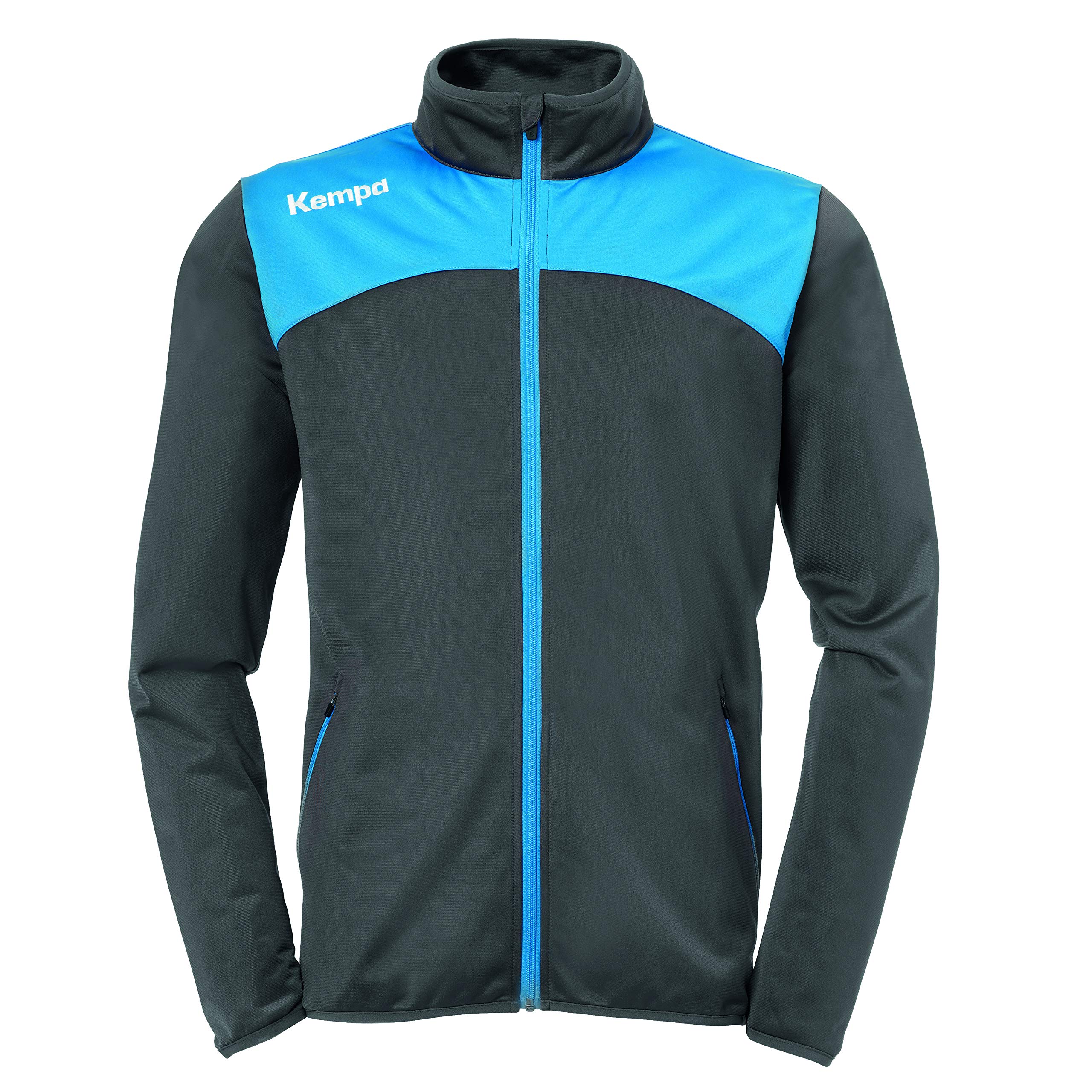 Kempa Emotion 2.0 Poly Jacket Men's Jacket - Dove Blue/Lime Yellow, Large