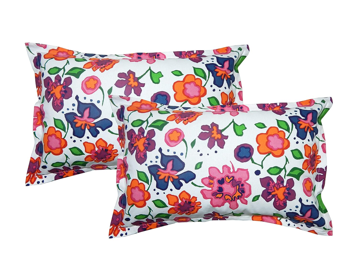 Buy HOME COLORS.IN Cotton Floral Pillow Covers (45 x 70cm, Multicolour