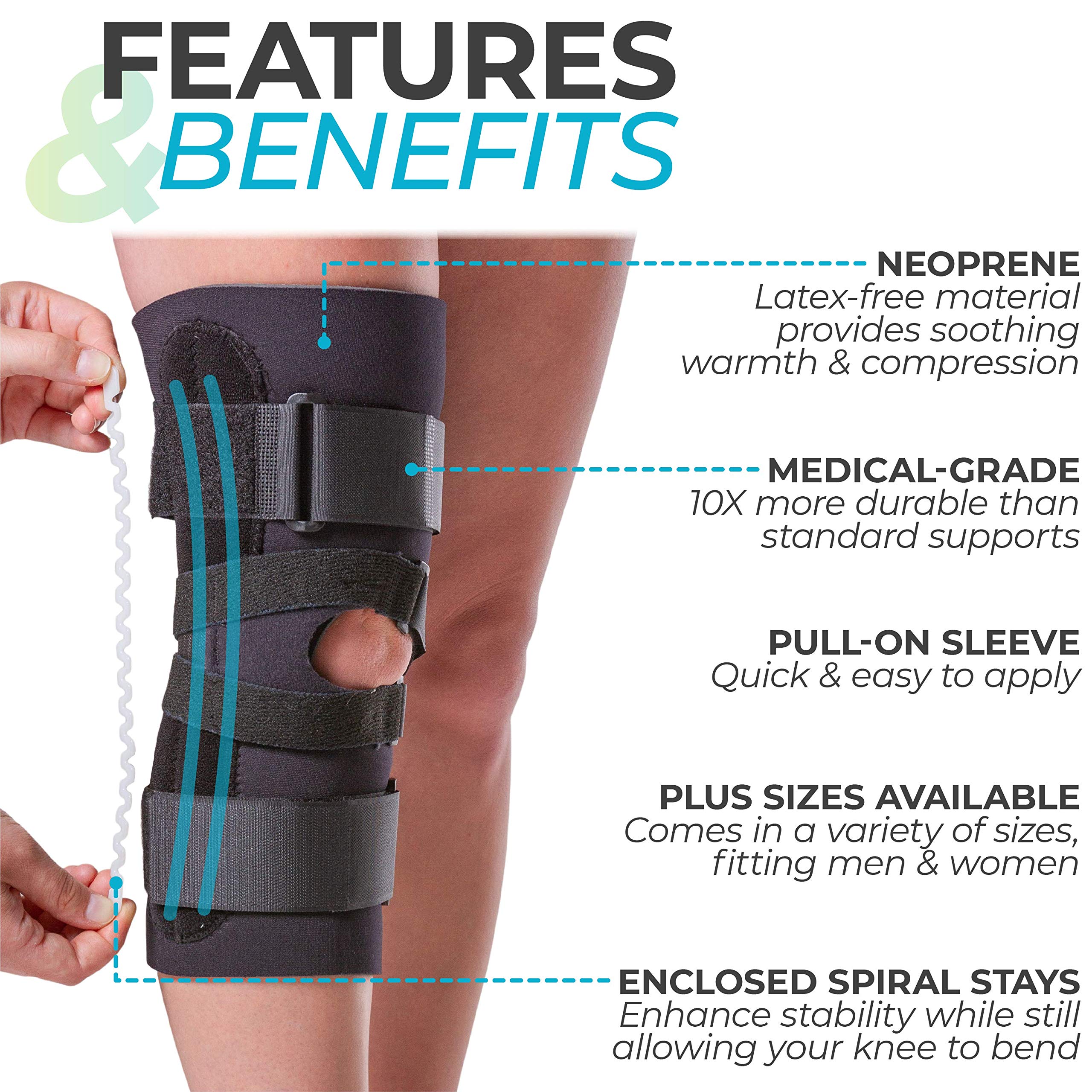 BraceAbility J Patella Knee Brace Lateral Patellar Stabilizer with