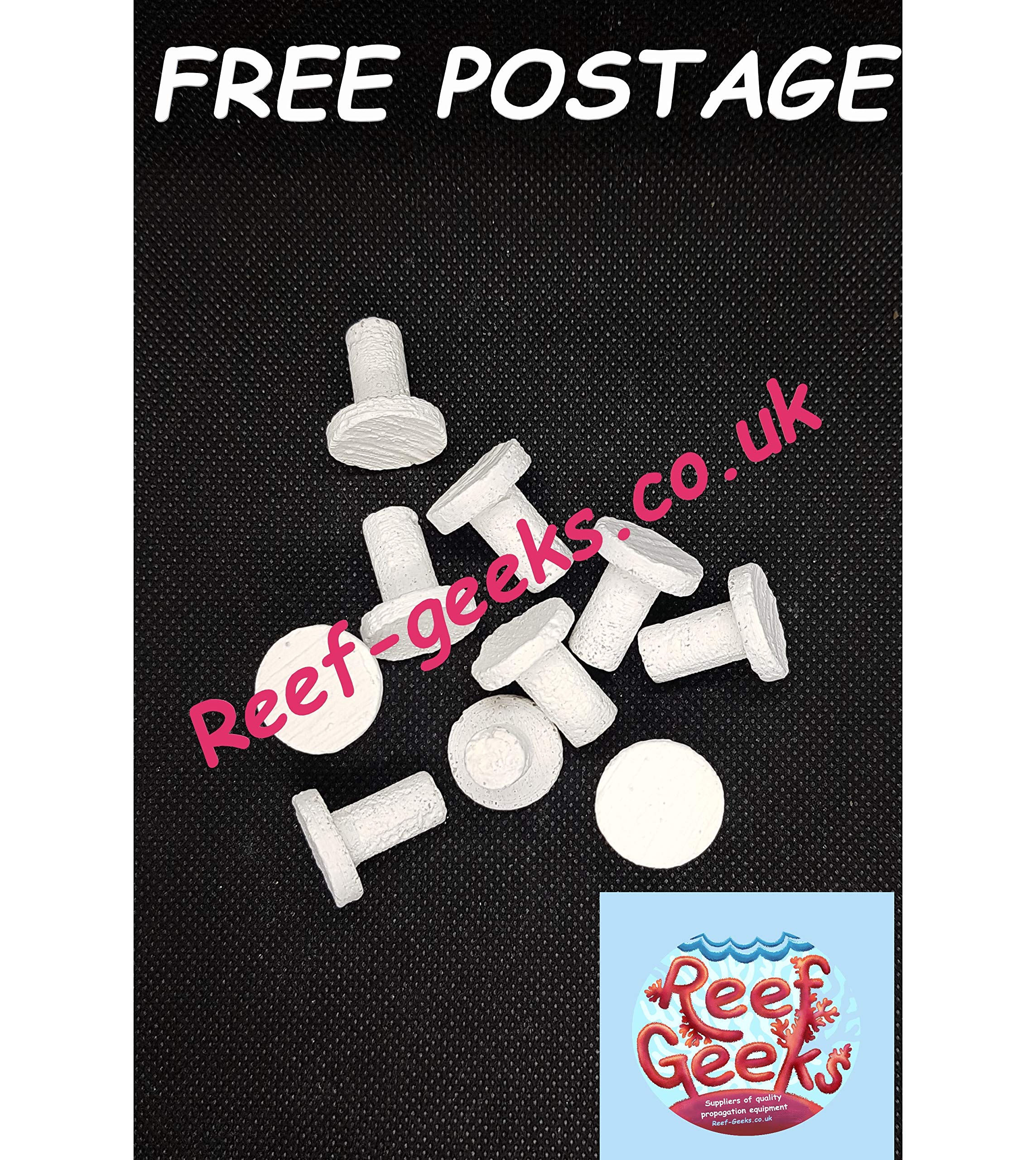 Reef-Geeks Coral frag plug, small head mushroom, zoa, sps, lps, marine coral.(x100)