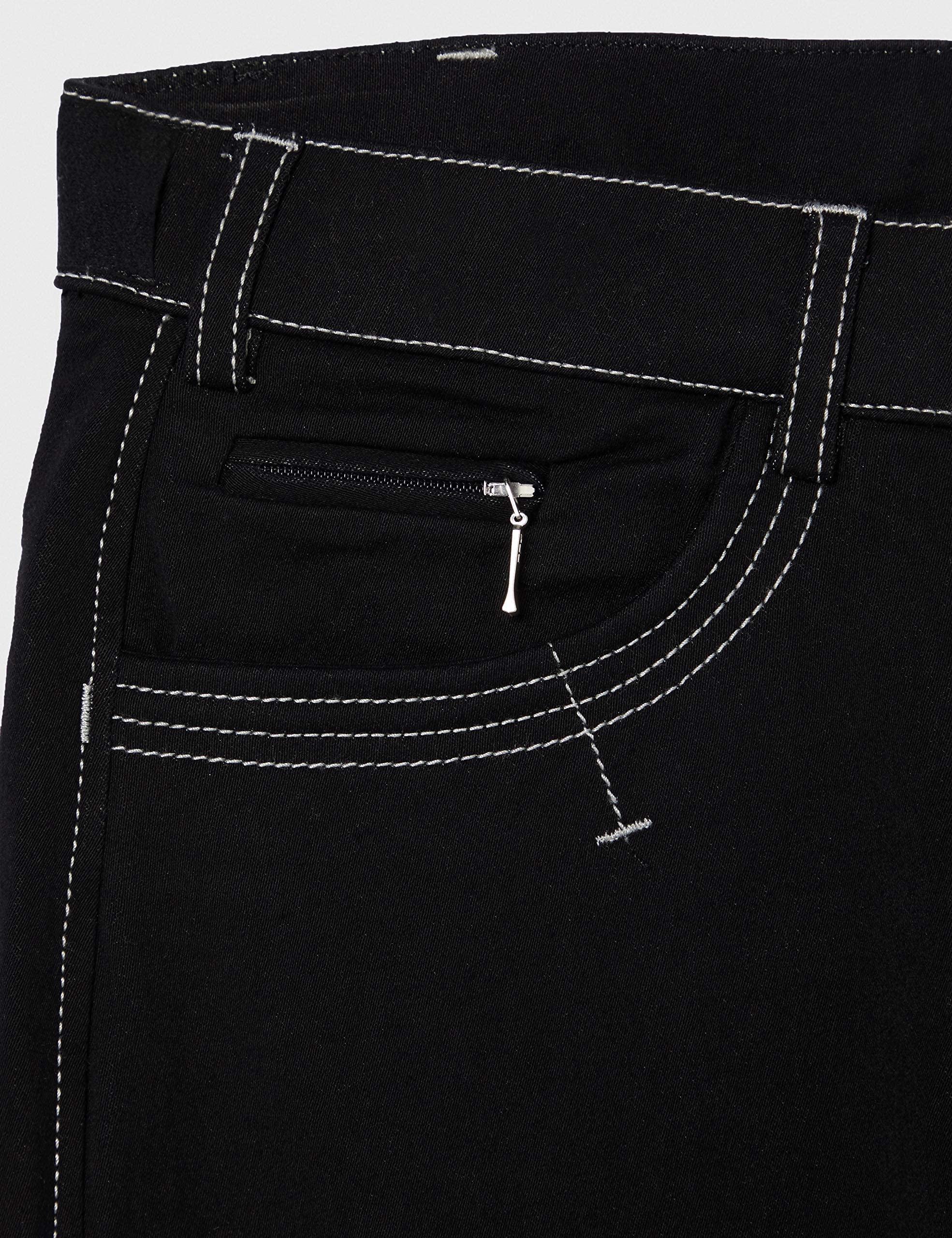 Covalliero Reithose Basic Plus für Herren in schwarz mit Hellen Nähten und Kniegrip