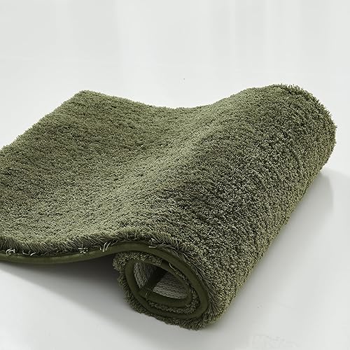 Miniatura 15 de CozeCube Tapete de baño peludo mejorado para baño, antideslizante, de 20 x 32 pulgadas, súper suave, de secado rápido, alfombras de baño de felpa V2